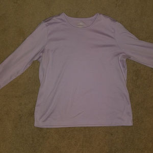 Soft violet colored long-sleeved t-shirt. LL Bean